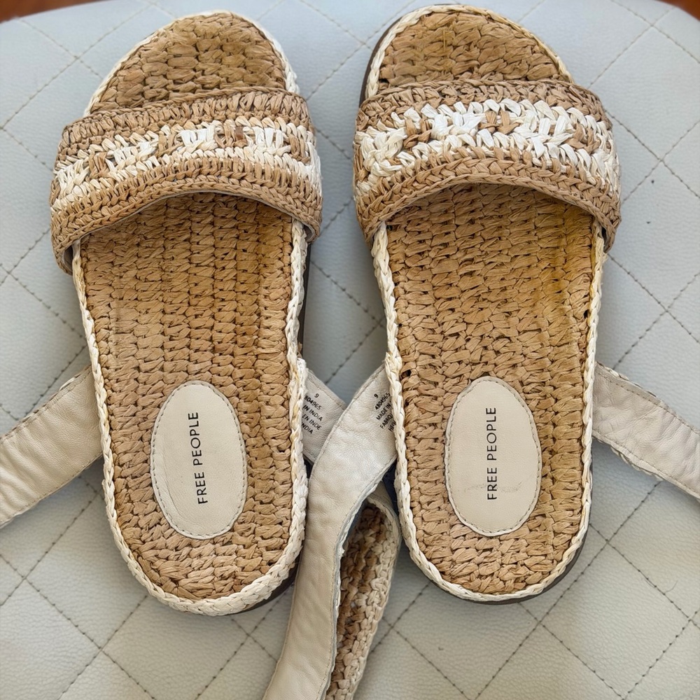 Free People Roma Raffia Sandals - Picture 4 of 6